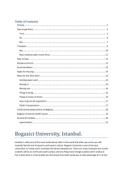 Bogazici University, Istanbul.
