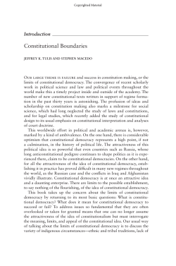 Constitutional Boundaries - Princeton University Press
