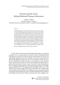 Portraits and the Artist: Richard Rothwell`s Roman