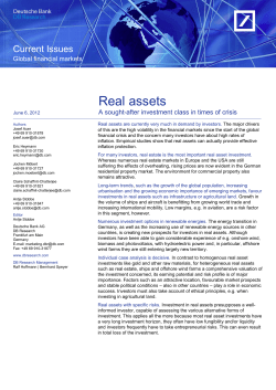 Real assets: A sought-after investment class in times