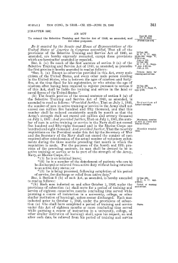 provisions of the Selective Training and Service Act of 1940, as