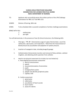 CLINICAL SKILLS PRACTICUM CHALLENGE EXAMINATION FOR