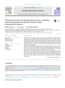 Procedural learning and automatization process in children with