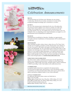 Celebration Announcements
