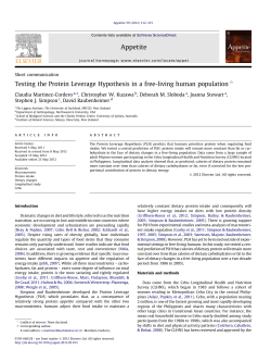 Testing the Protein Leverage Hypothesis in a free