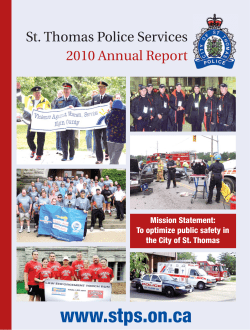 2010 Annual Report - St. Thomas Police Service