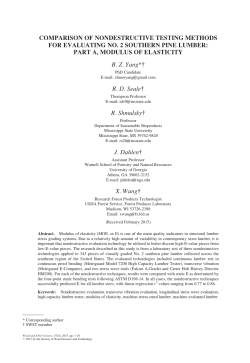 COMPARISON OF NONDESTRUCTIVE TESTING METHODS FOR