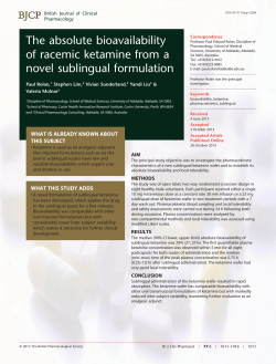The absolute bioavailability of racemic ketamine