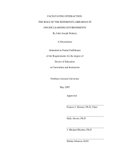 FACILITATING INTERACTION: THE ROLE OF THE REFERENCE