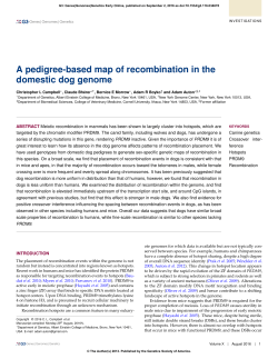 A pedigree-based map of recombination in the domestic dog genome
