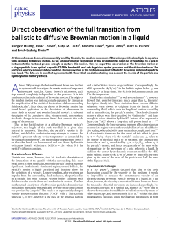 Direct observation of the full transition from ballistic to