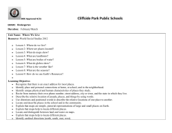 Kindergarten February March Social Studies Map 2015