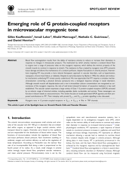 Emerging role of G protein-coupled receptors in microvascular