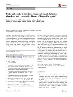 Biotic and abiotic factors impacting development, behavior