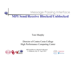 MPI Send/Receive Blocked/Unblocked