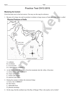 Practice Test CH13 2015