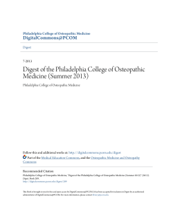 Digest of the Philadelphia College of Osteopathic Medicine