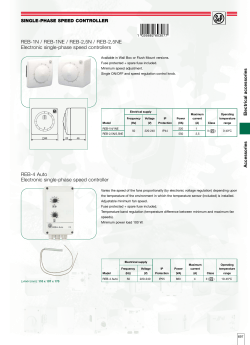 REB-1N / REB-1NE / REB-2,5N / REB-2,5NE Electronic