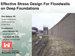 ASCE Effective Stress Design For Floodwalls on Deep Foundations