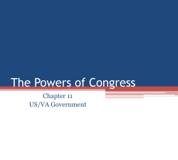 The Powers of Congress