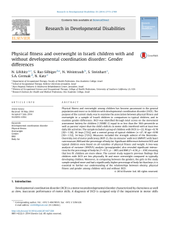 Physical fitness and overweight in Israeli children with and without
