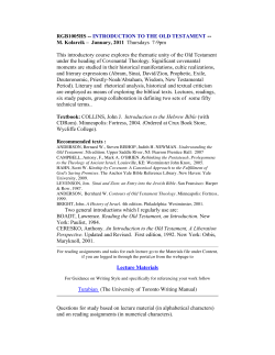 RGB1005HS -- INTRODUCTION TO THE OLD