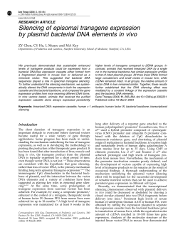 Silencing of episomal transgene expression by plasmid