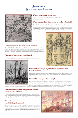 JAMESTOWN QUESTIONS AND ANSWERS