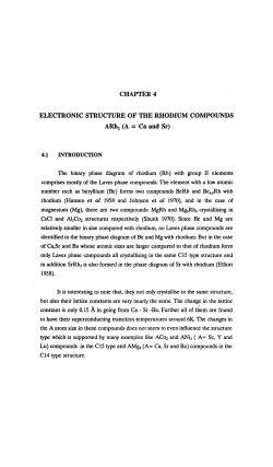 CHAPTER 4 ELECTRONIC STRUCTURE OF THE RHODIUM
