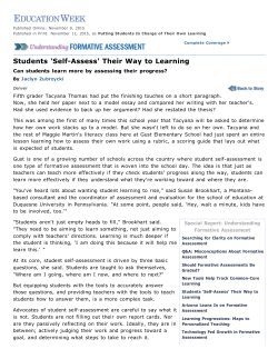 Students `SelfAssess` Their Way to Learning