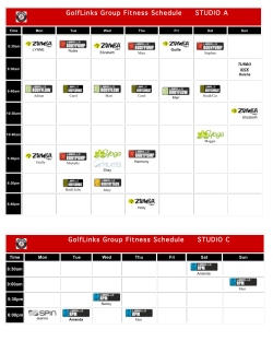 Golflinks Schedule