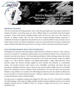 Selenium and Nitrate Removal from Coal Mining Wastewater
