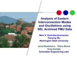 Analysis of Eastern Interconnection Modes and Oscillations using