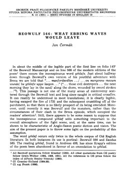BEOWULF 566: WHAT EBBING WAVES WOULD LEAVE