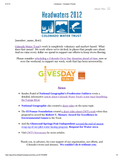 [member_name_first]: Colorado Water Trust`s work is completely