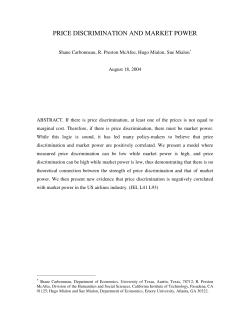 price discrimination and market power