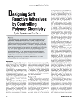 Designing Soft Reactive Adhesives by Controlling