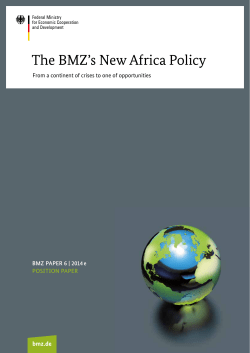 The BMZ`s New Africa Policy