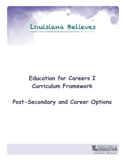 Middle School Careers Course Goal