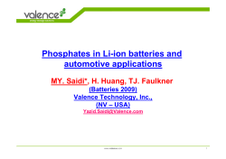 Phosphates in Li-ion batteries and automotive