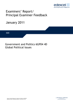 Examiner report - Unit 4D (6GP04) - January 2011