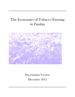 The Economics of Tobacco Farming in Zambia