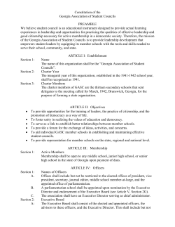 Constitution of the Georgia Association of Student Councils