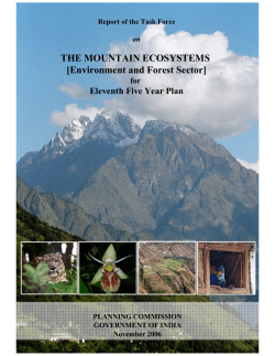 THE MOUNTAIN ECOSYSTEMS - of Planning Commission