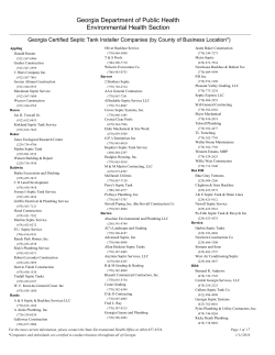 Georgia Certified Septic Tank Installer Companies