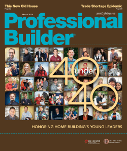HONORING HOME BUILDING`S YOUNG LEADERS