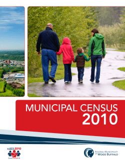 2010 Municipal Census - RMWB - Regional Municipality of Wood