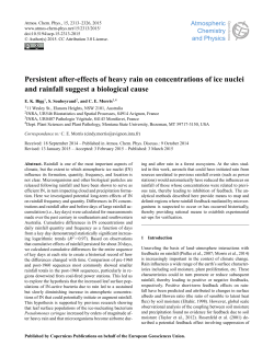 Persistent after-effects of heavy rain on concentrations of ice nuclei
