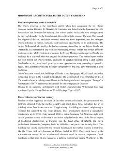 Modernist Architecture in the Dutch Caribbean