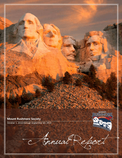 Mount Rushmore Society Annual Report